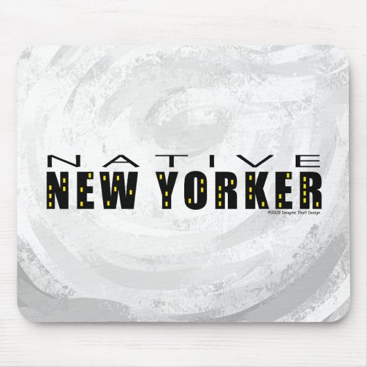 Native New Yorker schwarz Mousepad (Vorne)