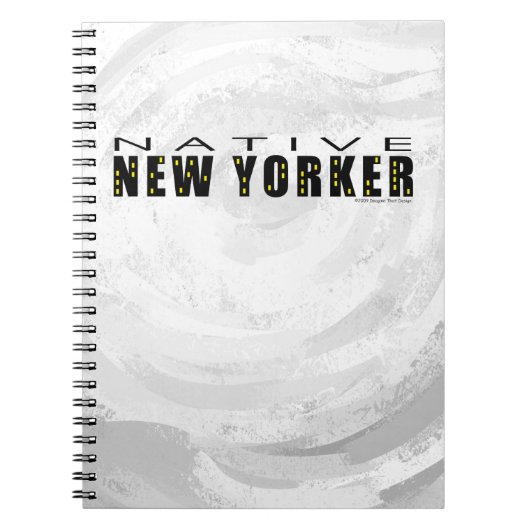 Native New Yorker schwarz Notizblock (Vorderseite)