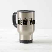 Native New Yorker schwarz Reisebecher (Vorderseite Links)