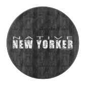 Native New Yorker schwarz Schneidebrett (Vorderseite)