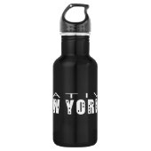 Native New Yorker schwarz Trinkflasche (Vorderseite)