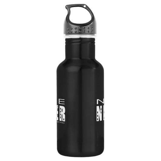 Native New Yorker schwarz Trinkflasche (Rückseite)