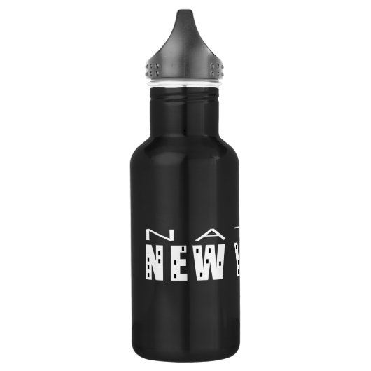 Native New Yorker schwarz Trinkflasche (Links)