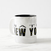Native New Yorker schwarz Zweifarbige Tasse (Vorderseite Links)