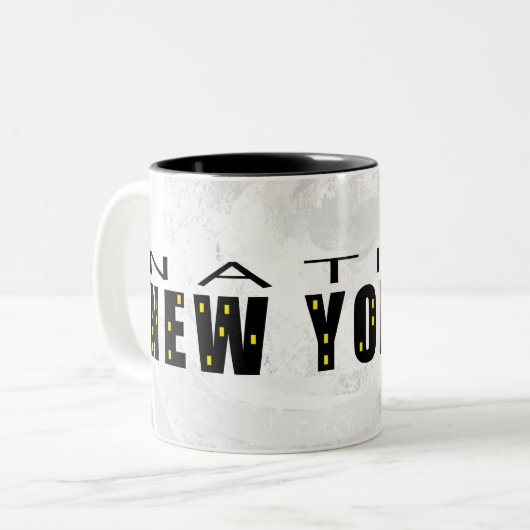 Native New Yorker schwarz Zweifarbige Tasse (Vorderseite Links)