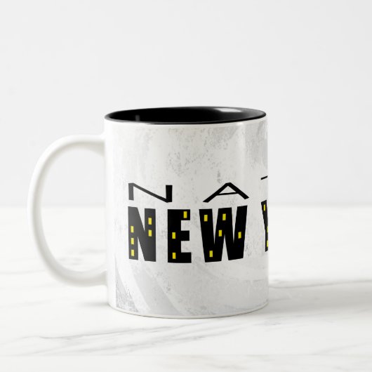 Native New Yorker schwarz Zweifarbige Tasse (Links)
