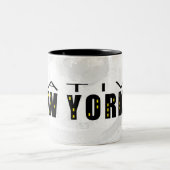 Native New Yorker schwarz Zweifarbige Tasse (Mittel)