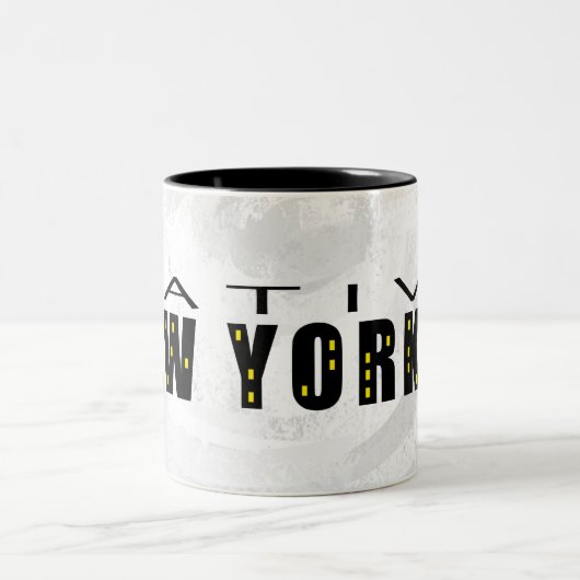 Native New Yorker schwarz Zweifarbige Tasse (Mittel)