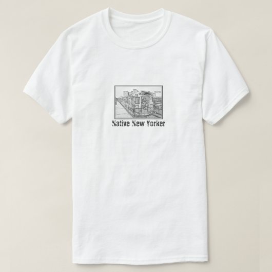 Native New Yorker (Subway Edition) Ein MisterP-Shi T-Shirt (Design vorne)