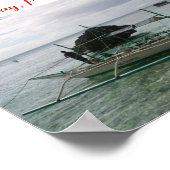 Native Outrigger Boracay, Philippinen Poster (Ecke)