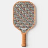 Native Pattern individuelle Name Pickleball Schläger (Rückseite)