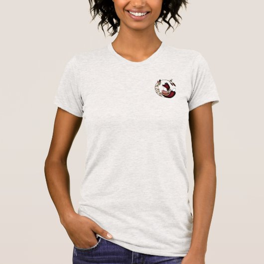 Native Pflanze Fütterte lokale Wildtierfüßer und V T-Shirt (Vorderseite)