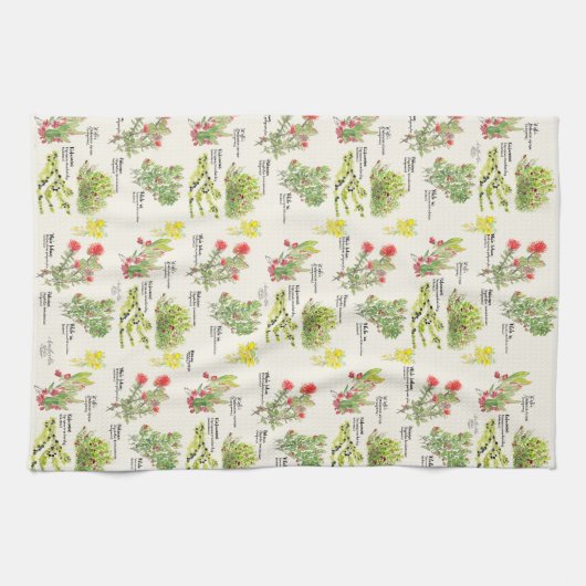 Native Plants Hawaii Volcano Trail Kitchen Towels Geschirrtuch (Horizontal)