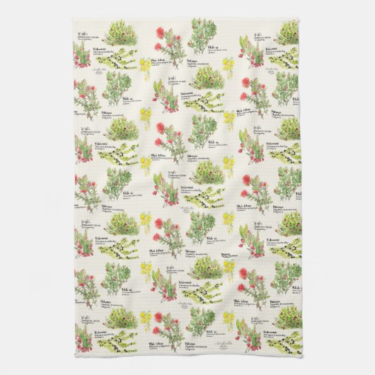 Native Plants Hawaii Volcano Trail Kitchen Towels Geschirrtuch (Vertikal)