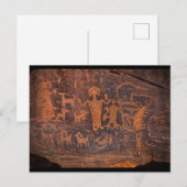 Native prähistorische Rock Art Postkarte (Vorne/Hinten)