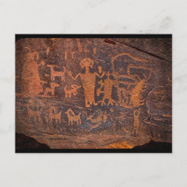 Native prähistorische Rock Art Postkarte