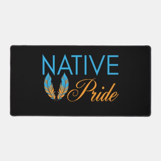 Native Pride Feathers Desk Mat Schreibtischunterlage (Vorderseite)