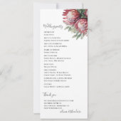 Native Protea Watercolor Floral Boho Botanisch (Rückseite)