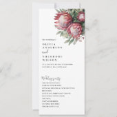 Native Protea Watercolor Floral Boho Botanisch (Vorderseite)