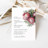 Native Protea Watercolor Floral Boho Botanisch Einladung