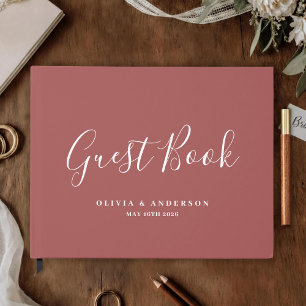 Native Protea Watercolor Floral Boho Botanisch Gästebuch