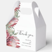 Native Protea Watercolor Floral Boho Botanisch Geschenkschachtel (Vorderseite)