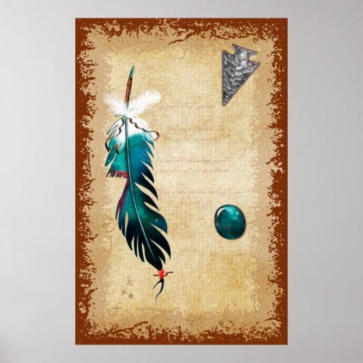 Native Reflections Mixed Media Folk Art Poster (Vorne)