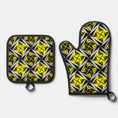 Native Sacred Winds in Yellow Ofenhandschuh & Topflappen-Set (Vorderseite)