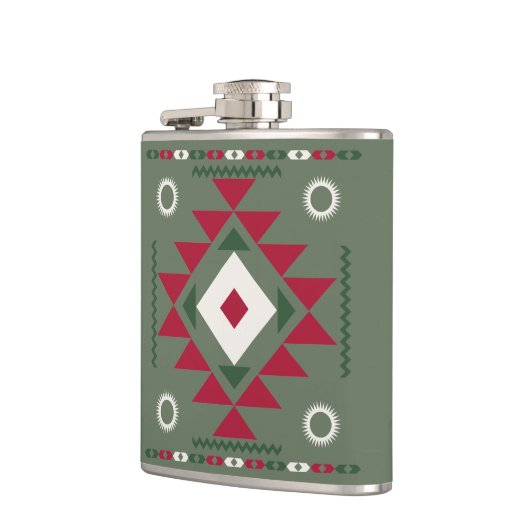 Native Santa Pattern Flachmann (Links)