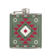 Native Santa Pattern Flachmann (Vorderseite)