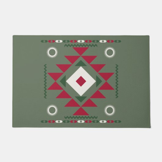 Native Santa Pattern Fußmatte (Vorderseite)