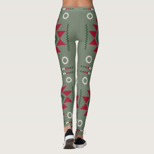 Native Santa Pattern Leggings (Rückseite)