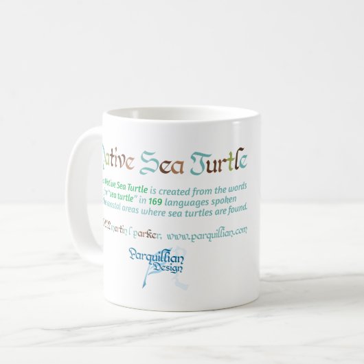 Native Sea Turtle Tasse (Vorderseite Links)
