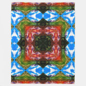 Native Shaman Tribal Elements Mandala Quilt Fleecedecke (Vorderseite)