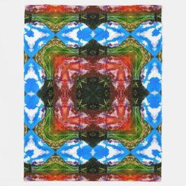 Native Shaman Tribal Elements Mandala Quilt Fleecedecke