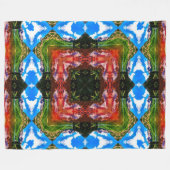 Native Shaman Tribal Elements Mandala Quilt Fleecedecke (Vorderseite (Horizontal))