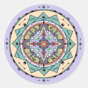 Native Shapes Mandala Sticker