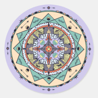 Native Shapes Mandala Sticker
