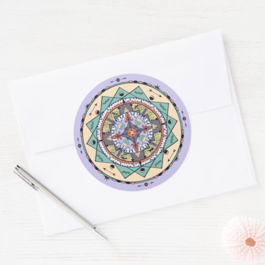 Native Shapes Mandala Sticker (Umschlag)