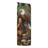 Native Silber Reflection by Forest Waterfall Thermosbecher (Nach rechts gedreht)