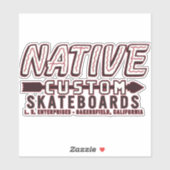 NATIVE SKATEBOARDS AUFKLEBER (Blatt)