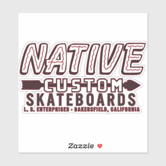 NATIVE SKATEBOARDS AUFKLEBER (Blatt)