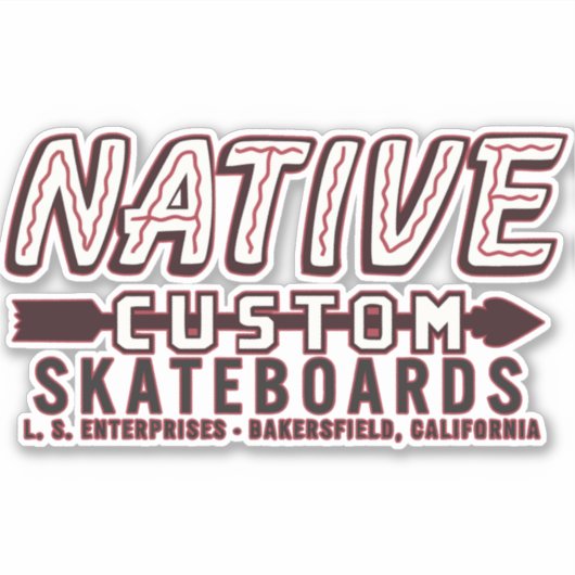 NATIVE SKATEBOARDS AUFKLEBER (Vorderseite)
