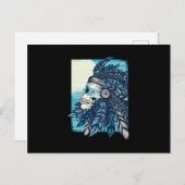 Native Skull Postkarte (Vorne/Hinten)