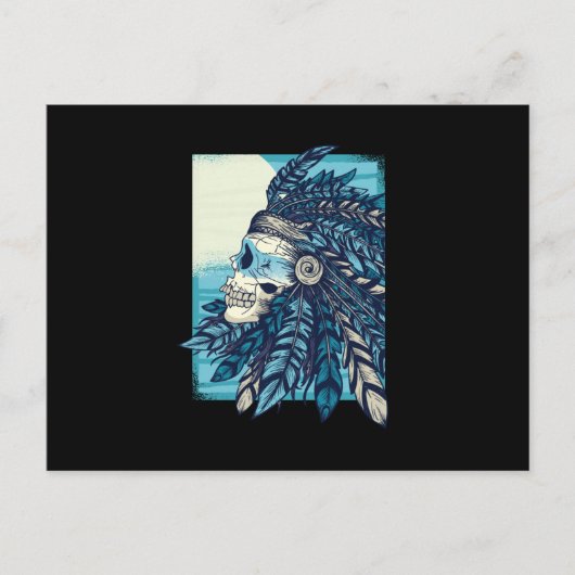 Native Skull Postkarte (Vorderseite)