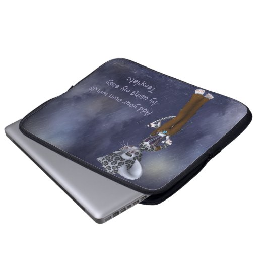 Native Snow Leopard Neoprene Laptop Sleeve (Vorne Knopf)
