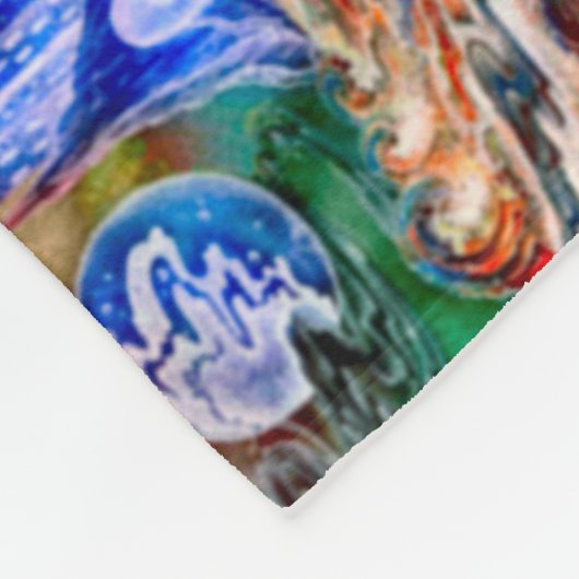 Native Spirit Apache Shaman Mandala World Fleecedecke (Ecke)