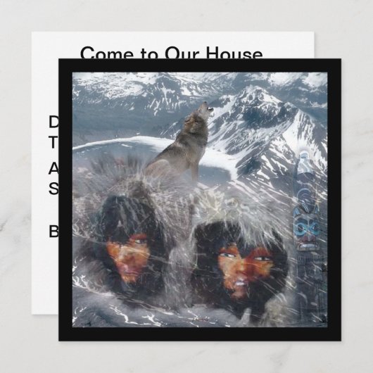 Native Spirit in Alaska Einladung (Vorne/Hinten)