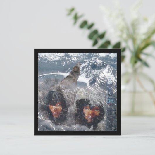 Native Spirit in Alaska Einladung (Stehend Vorderseite)