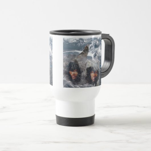 Native Spirit in Alaska Reisebecher (VorderseiteRechts)